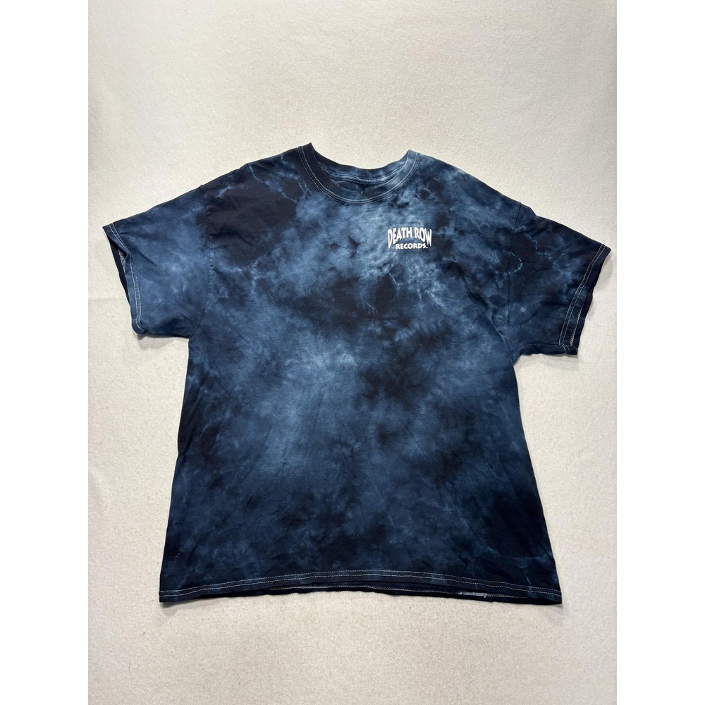 Death Row Records Shirt Mens XL Blue Tie Dye Logo Graphic Tee Hip Hop Rap